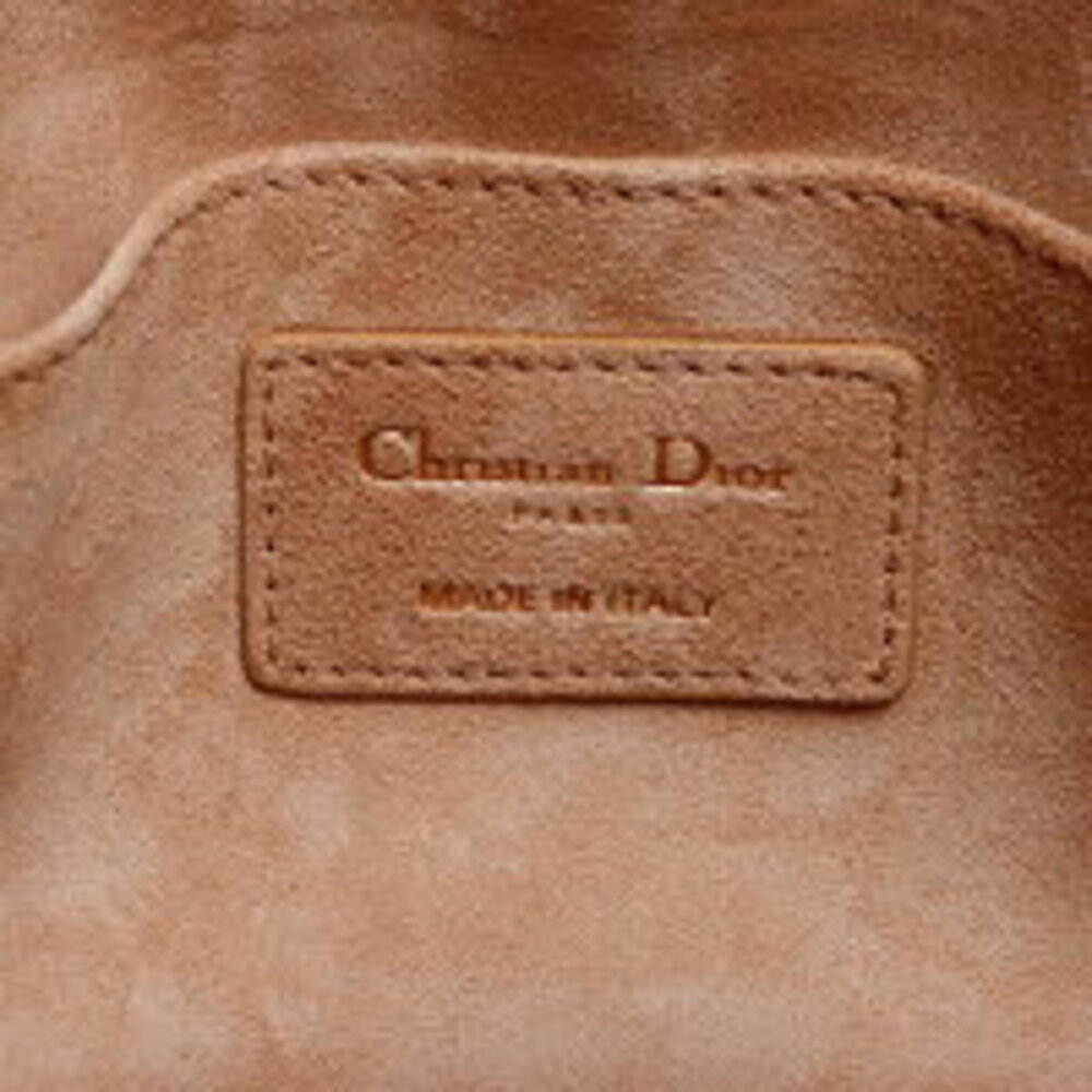 Christian Dior Caro Chain Raffia Shoulder Bag Beige - Picture 10 of 13